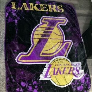 Las Angels Lakers RETRO Purple and Gold Blanket